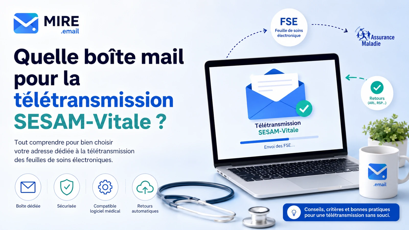 Quelle boîte mail utiliser pour la télétransmission SESAM-Vitale ?